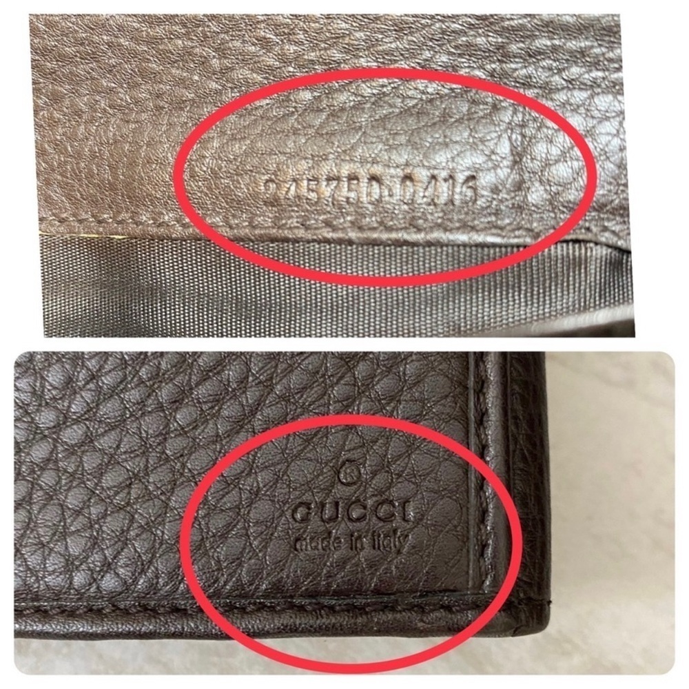GUCCI GG Leather Horsebit Wallet to Crossbody Shoulder Bag ๐ผ Dark Brown - Picture 6 of 14